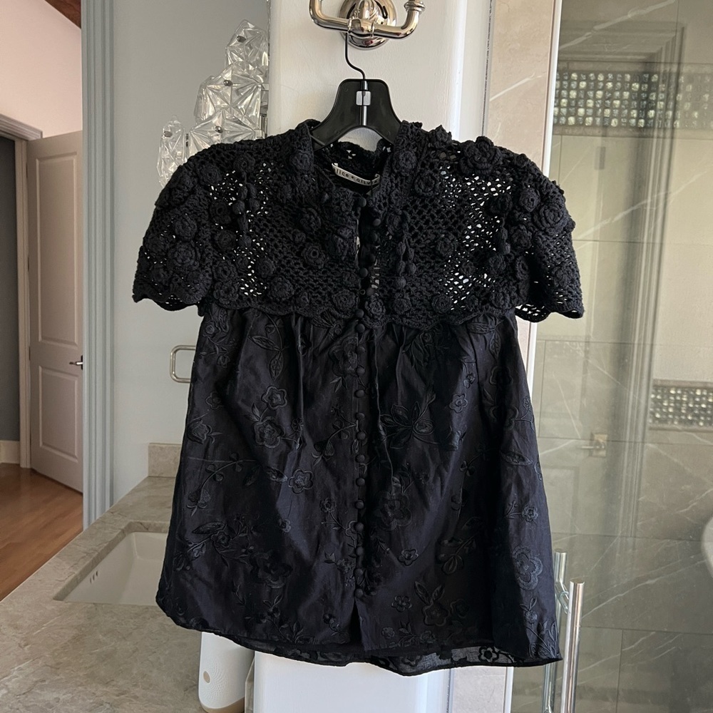 Alice + Olivia Ilaria Crochet Blouse - Picture 13 of 13